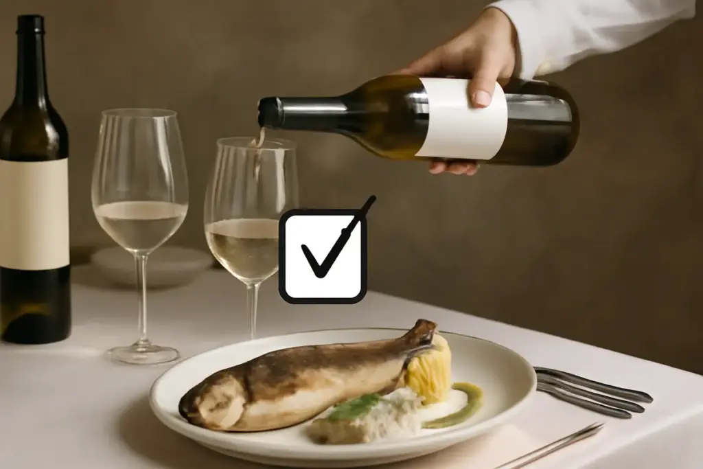 Come si serve correttamente il vino bianco in abbinamento al pesce di lago? Il dettaglio che evita abbinamenti sbagliati