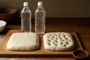 Lievi differenze tra acqua gasata e naturale nell’impasto della focaccia: la scelta che cambia consistenza