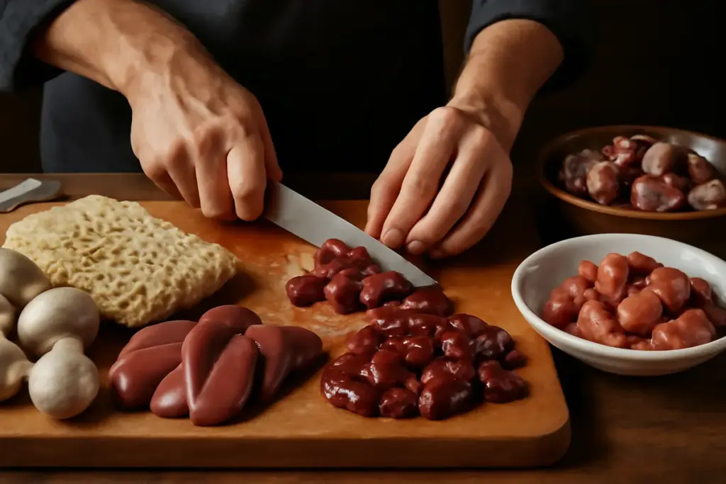 Ricetta finanziera tradizionale: il taglio degli ingredienti che valorizza i sapori forti